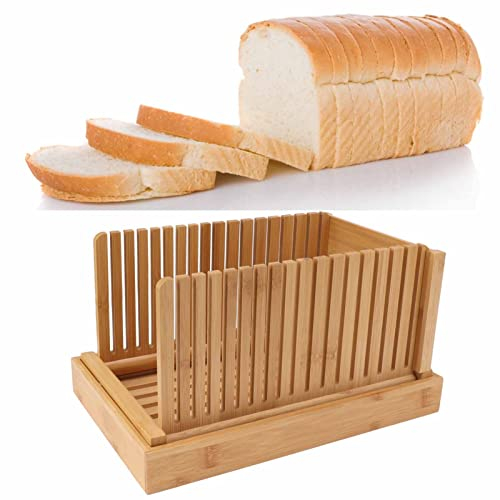 Brotschneidemaschine, Kompakter und Faltbarer, in der Breite Verstellbarer Toastbrot-Schneidführer für Selbstgebackenes Brot