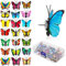 40 Stück Reißnägel Schmetterling Reißzwecken, Kartennadeln Karte Nagel Pinnadeln mit Kunststoffbox, Pinnnadeln Stecknadeln für Wandkarten, Bulletin Board, Kork Boards, Poster und Fotos