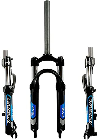 ZECHAO Federgabel, 20 Zoll Gerades Rohr Aluminiumlegierung Mechanische Gabel Scheibenbremse Federweg 80mm, Für Fahrradzubehör Fahrrad Federgabel