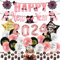 Silvester Deko Set, PAMIYO 2024 Happy New Year Decorations Kit XXL 2024 Folienballon mit Luftballons, Luftschlangen, Latexballons, Neujahrsdeko Rosegold Luftballons Silvester Ballon für Neujahr Deko