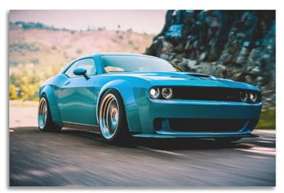 LYER Klassisches Sportwagen-Poster für SRT Hellcat-Poster, Wandkunstdruck, Retro-ästhetische Raumdekoration, Gemälde, Leinwand, Heim- und Bürodekorationen, 30 x 45 cm, ungerahmt