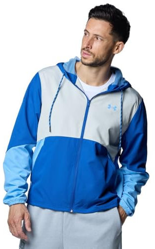 Under Armour Coupe vent à capuche Legacy Windbreak Bleu ciel, blanc. XL