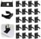 Clips y Soporte para Placa de Cocina Glorylit 20 Pcs Soporte para Zócalo de Cocina, Gancho Zócalo Zócalo Cocina,Diámetro 30-31 mm (Negro)