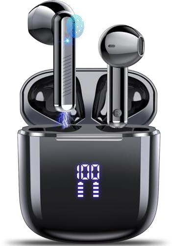 OYIB Wireless Earbuds, Bluetooth 5.3 Headphones in Ear with Stereo Sound, 4 ENC Noise Cancelling Mic Bluetooth Earbuds 25H Playtime, IP7 Waterproof Wireless Earphones LED Display