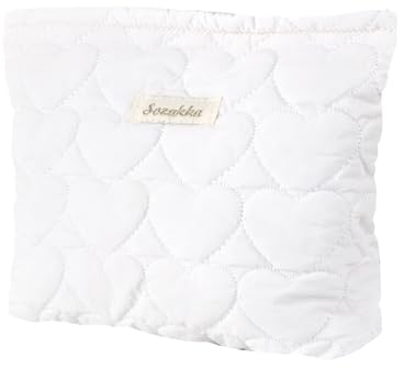 Fycyko Trousse de Toilette de Voyage Amour Trousse de Maquillage Voyage Accessoires pour Hommes et Femmes, Multifonction Sac de Maquillage Sac à Cosmétique Organisateur - Blanc