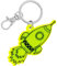 GRUSS & CO Reflektor neon Rakete | Figürlicher Neon-Reflektor, mit Schlüsselring und Karabiner | Kindergeburtstag | 70135