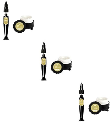 Healeved 3sets Gel Nail Polish Gel Polish Nail Art Glue Paste Strong Hold Easy to Apply Rhinestones Manicure Tool