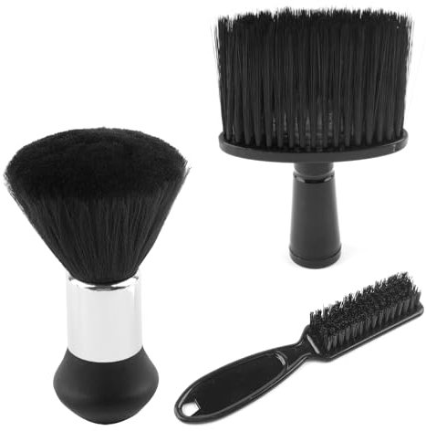 3 Stück Friseurbürste, Nackenpinsel Set, Friseur Bürste, Friseur Pinsel, Haarpinsel Barbierbürst, Soft Friseur Haarpinsel, Barber-Zubehör, für Friseursalon Haarreinigung, Staubentfernung usw.