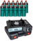 INTEC - Réchaud gaz Portable 2200 W + 12 Cartouches gaz butane Camping Road trips Piezo Mallette Etna