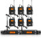 XTUGA IEM1200 Wireless in Ear Monitor System 2 Channel 6 Bodypack Monitoring with in Earphone Wireless Type Used for Stage or Studio (6 Bodypacks)