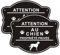 Panneau Attention au Chien Propriété Privée 25 x 20cm, Pancarte métallique réfléchissant en aluminium imperméable à l'eau protection UV avec trous pré-percés (Lot De 2)