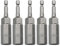 13mm Deep Bolt Nut Driver Bit Set 1/4 Hex Shank Impact Socket Adapter, Quick Change Deep Nut Driver, 80mm Length (5)
