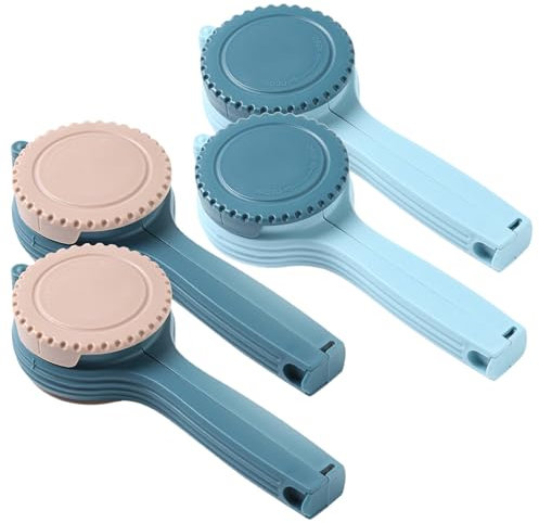Verschlussclips, Verschlussclips Mit AusschüTter, Verschlussclips FüR Beutel, Tütenclips aus hochwertigem und strapazierfähigem Material [OPP-Verpackung Pink/Blau] (4 Stück)