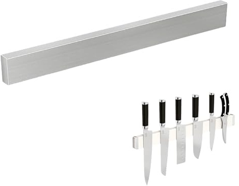 Xafrstyu Edelstahl Magnetischer Messerhalter, Wandmontierte Magnetleiste für Küchenutensilien, Sicherer Messer- und Werkzeughalter (50CM)