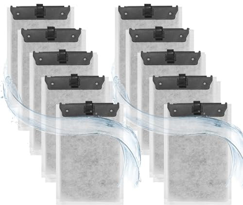 ROSYLEVE 10 Piezas Adecuado para Tetra Easycrystal Filter 250 & Filterbox 300, Almohadillas Filtrantes para Filtros Internos Easycrystal con CarbóN Activo y Guata de Filtro