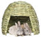 Generisch Casa de paja nativa para animales pequeños, hecha de heno natural, apto para conejos, cobayas, hámsteres y chinchillas, sostenible e ideal para esconderse, jugar y descansar