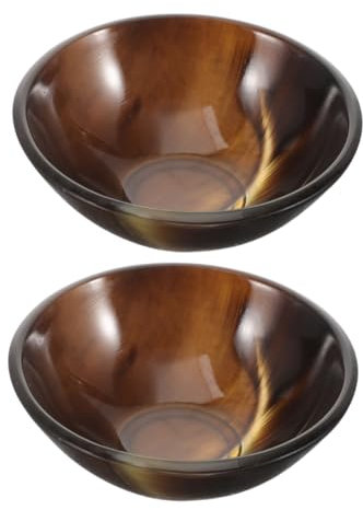 Zerodeko 2pcs Horn Bowl Decorative Small Bowl Gua Sha Palm Lathering Role Play Tea Cup Ingredient Dish for Scraping Sauce Serving Dish
