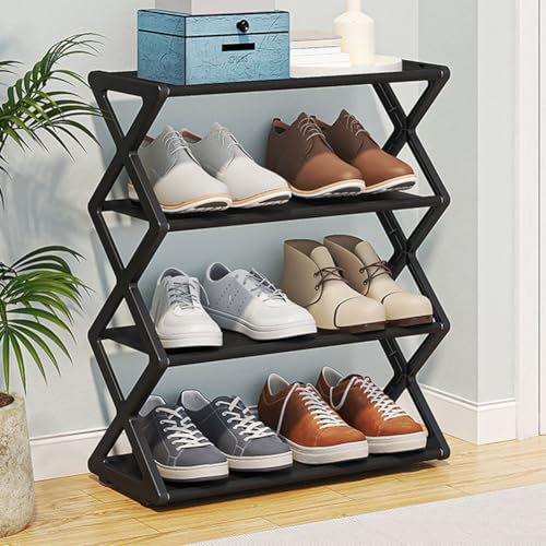 Zapatero compacto de escalera para optimización de espacio en dormitorios y entradas (C)