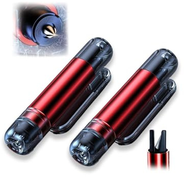 JDHUIOO 2PCS Car Window Breaker with Seatbelt Cutter, 2-in-1 Car Safety Harmmer Emergency Escape Tool for Breaking Window Life Hammer Car Emergency Tool for Car Bus