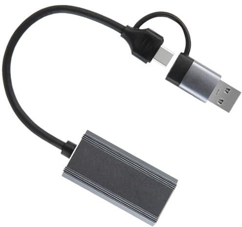 YPREWY 4K-HDTV-Videokarte, Typ C/USB-Recorder für Gaming und Live-Streaming, niedrige Latenz, PC/Laptop, Konverter, Aluminium, HDTV-Kabel