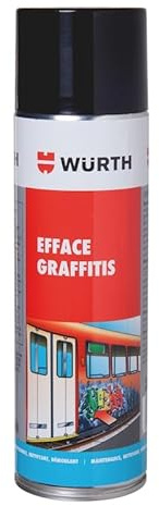 Nettoyant Efface Graffitis & Tags Spray 500 ml Blanc – Dissolvant Marqueur & Feutre – Anti Coulure – Compatible Bois, Métal, Maçonnerie – Non Corrosif Aluminium & Acier – Nettoyage Façade Mur