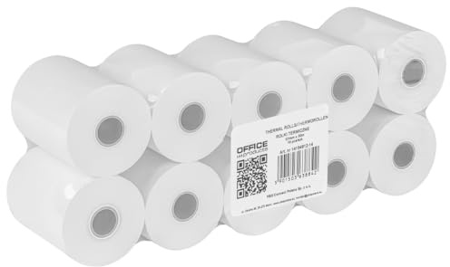 OFFICE PRODUCTS Kassenrollen Thermorollen / 10 Rollen - 57mm x 30m/ Weiß/Thermopapier Bonrollen für Registrierkasse - Bondrucker/BPA Frei/für EPOS, POS, PDQ, Kassensystem