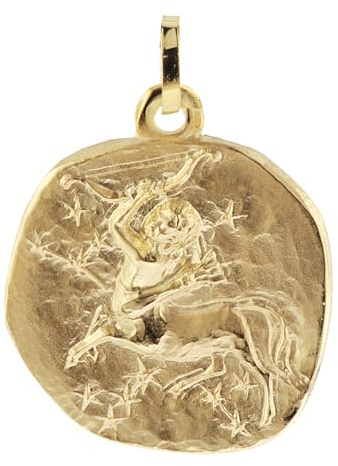 trendor Anhänger Schütze Sternzeichen 925 Silber Vergoldet ⌀ 20 mm 21300-12 | wunderschönes Schmuckstück für Damen und Herren, elegante Geschenkidee