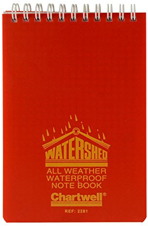 Exacompta - Ref 2281Z - Chartwell Watershed' All-Weather Waterproof Pocket Notepad (50 Pages) - 156 x 101mm in Size, Squared Rulings - Suitable for Use in Wet Conditions