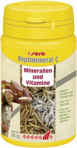 sera Reptimineral C 100 ml (85 g) - Das Plus an Mineralien und Vitaminen für Carnivore, Wasserschildkröten Futter
