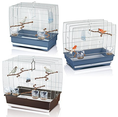 Imac 5-10205 Vogelkäfig-Set Irene, Chrom und Braun