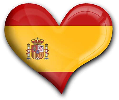 Muy fuerte imán para frigorífico en la forma de corazón Bandera España