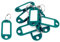 D.RECT Porte Clef Étiquettes en Plastique, Lot de 10 Pièces - Étiquettes Inscriptibles pour Clés avec Boucles - Porte-Clés Personnalisés, Vert