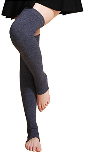 Lerben® Womens Girls Winter Warm Cashmere Leg Warmers Long Soft Knee High Legging Socks Gray