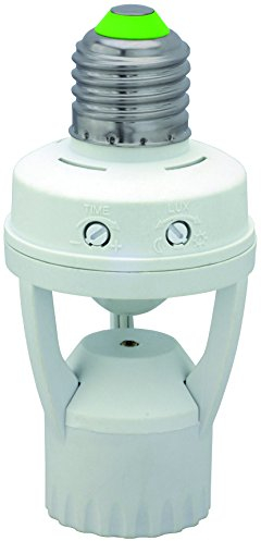 AdLuminis Bewegungsmelder zum Einschrauben für E27 Fassung, 360° Erfassung, 6m Reichweite, Adapter für Glühlampen LED Lampen