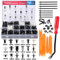 Uolor 725 Stücke Auto Befestigung Clips Universal Befestigungclips Plastikklips Satz mit Demontage Werkzeuge, Kabelbinder und Schwammig Kissen