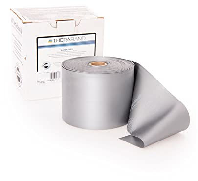 THERABAND Latexfreies Übungsband 22,85 m Silber | Super schwer, OneSize