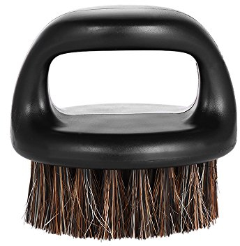 zroven Cepillo de la barba de los hombres Cepillo de barrido del pelo del barbero Cepillo de afeitar del bigote Cepillo de la brocha de cara del cuello para el hogar del salón de la peluquería