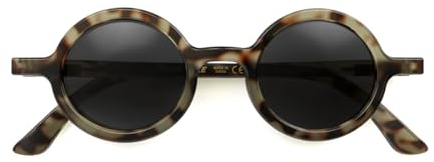 LONDON MOLE Eyewear | Moley Sonnenbrille | Runde Brille | Modemarke | UV400 Schutz | Herren Damen Unisex | Federscharniere |, Retro (schildpatt)