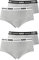 PUMA 4er Pack Damen Pantys Slip Unterwäsche Unterhose Mini Shorts, Farbe:Grau, Wäschegröße:S, Artikel:-328 Grey/Grey