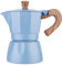 Cafetera Italiana,Cafetera Espressos De Aluminio,Cafetera Italiana Espresso Por Inducción,Cafetera Moka Italiana Para Vitrocerámica Y De Gas (Blue,300ML)