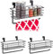 Relaxdays 3X Portaspezie da Appendere, Mensola con Portasciugamani, Cucina & Bagno, Portascottex, HLP: 18x31x17cm, Nero