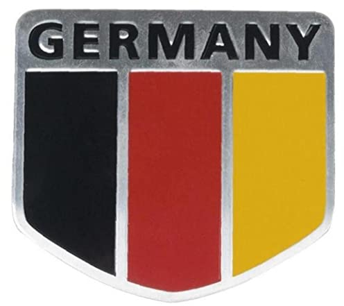 Zonster Aluminium Deutschland Flagge Abzeichen Metallgrill Emblem Auto Aufkleber Aufkleber Universal Für Auto Heimdekoration
