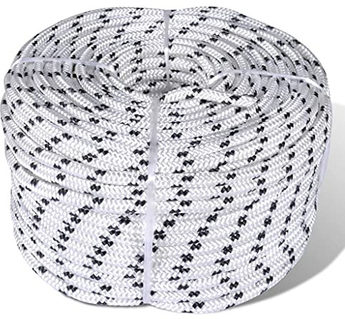 Topuality Corde de Bateau tressée en Bobine Polyester 12 mm x 50 m Quincaillerie Accessoires de quincaillerie Chaînes, câbles et Cordes Cordes et câbles de Construction