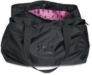 Borsa Tote Multi Scomparti A310 Bloch Borsone Relax Danza Classica Etoile Ballo Sport Allenamento Saggio Ballerina Principiante (Nero)