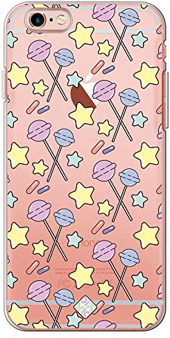 Movilshop [ iPhone 6 / 6S ] Genuine Drawing [ Chupachups ] Transparent Flexible Silicone Case Cover Gel for Smartphone.