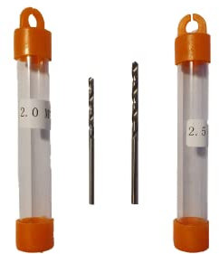 jjw-germany 2 St. HSS-G Präzisions Holzbohrer Spiralbohrer (D= 2,0/2,5 mm)
