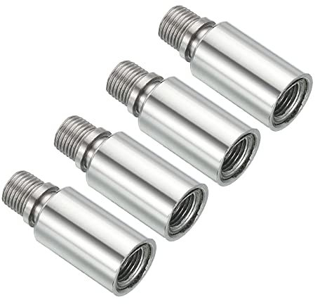 PATIKIL 360 Gradi Inclinato Soffitto Luce Adattatore, 4pz M10 Filetto Lampadari Soffitto Pendente Illuminazione Adattatore per Angolo o Irregolare Soffitto, Cromo