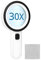 QWORK® 30X Lupa de Lectura, con 12 Luces LED, Lupa de Lectura con luz, para Lectura, Manualidades, joyería