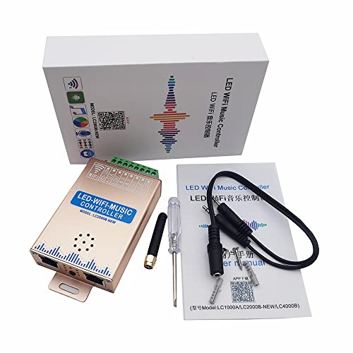 LC2000B WIFI SPI Musik Spektrum RGB Controller für WS2812B LED Digital Pixel Streifen 8-2048 Pixel Led-bildschirm Controller mit Gebaut