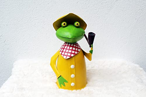 Gwenys Haus Zaunhocker Frosch mit Pfeife